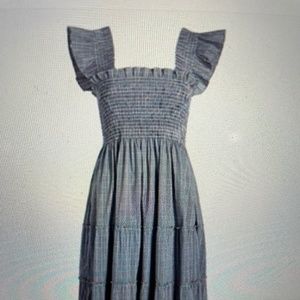 Hill House Home Ellie Nap Dress Tai Check Size Small